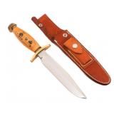 RANDALL MODEL 1 SCRIMSHAW HANDLE FIGHTING KNIFE