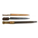 SPAN-AM WAR - WWII US & BRITISH BAYONET SCABBARDS