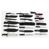 BOWIE, MILITARY & SKINNING KNIVES