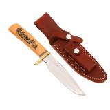 RANDALL MODEL 5 CAMP & TRAIL SCRIMSHAW KNIFE