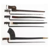 19th C. US ARMY SOCKET BAYONETS & SCABBARDS