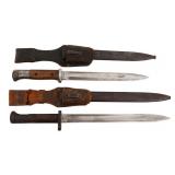 WWI - WWII GERMAN M1884/98 & CZECH VZ-24 BAYONETS