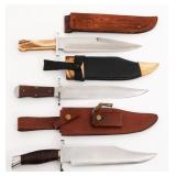 BOWIE KNIVES WITH LEATHER SHEATHS