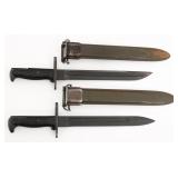 WWII US M1905E1 & M1 BAYONETS by UC & SPRINGFIELD