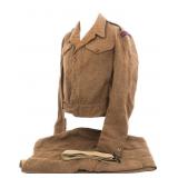 WWII BRITISH ARTILLERY BATTLE DRESS UNIFORM