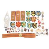 COLD WAR SOVIET UNION FLAG TOPPER & INSIGNIA