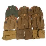 WWII US ARMED FORCES SERVICE TUNICS & IKE JACKETS