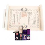 WWII JAPANESE ORDER & CHINA INCIDENT MEDALS