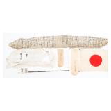 WWII JAPANESE SENNINBARI & SILK POWDER BAGS
