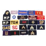 WWII - COLD WAR US ARMED FORCES ARMBANDS & RANKS