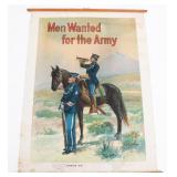 SPAN-AM WAR US ARMY RECRUITMENT ROLL UP POSTER