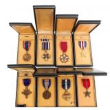 WWII US ARMED FORCES NAVY CROSS & MEDALS