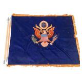 COLD WAR US PRESIDENTIAL FLAG WITH POLE