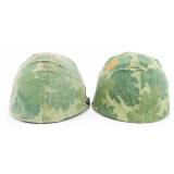 VIETNAM WAR US ARMY M1 COMBAT HELMETS
