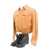 WWII GERMAN HITLER YOUTH SHIRT & BOOTS