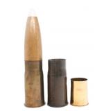 WWII JAPANESE 70mm & 75mm X 85mm ARTILLERY ROUNDS