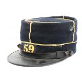 WWI FRENCH M1893 NCO 59th CHASSEURS A PIED KEPI