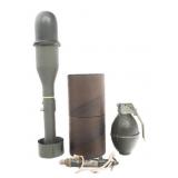 WWII - COLD WAR US ARMY GRENADES & ORDNANCE