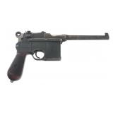 MAUSER C-96 BROOMHANDLE PISTOL WITH BRITISH PROOFS