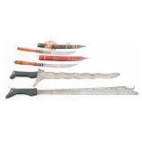 20th C. SOUTHEAST ASIA KRIS, KAMPILAN & DHA SWORDS