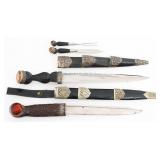 MODERN SCOTTISH DIRK DAGGERS WITH SCABBARDS