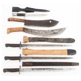 WWI - WWII BRITISH & GERMAN BAYONETS & MACHETES