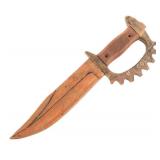 M. H. COLE 8 POINT KNUCKLE KNIFE WOODEN TEMPLATE