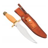 RANDALL SCRIMSHAW MODEL 12 8' BIG BEAR BOWIE KNIFE
