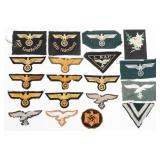 WWII GERMAN HEER, LUFTWAFFE & RBD EAGLE INSIGNIA