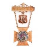 14K GOLD 1883 WOMEN'S RELIEF CORPS PRESIDENT MEDAL