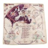 WWII US NAMED POW STALAG III-B DRAWN HANDKERCHIEF