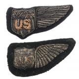 WWI US AIR CORPS Jr PILOT BULLION 2' WING BADGES