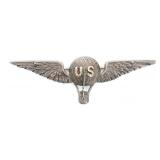 WWI US AIR CORPS BALLOON PILOT 2' WINGS BADGE