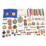 19th C - WWII BRITISH & CANADIAN MEDALS & INSIGNIA