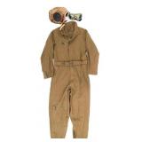 WWII USAAF NAMED A4 FLIGHT SUIT, CAP, & GOGGLES