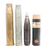 WWII - COLD WAR US & UK ARTILLERY SHELLS