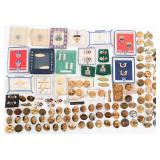 WWII US ARMY COLLAR INSIGNIA, RANKS & PINS