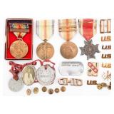 WWI - WWII NAMED MEDAL GROUPINGS