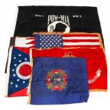 US 50 STAR, USMC, POW-MIA & NOVELTY FLAGS