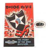 WWII US ARMY AIRBORNE WINGS WITH 508th OVAL & BOOK