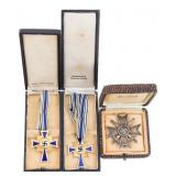 WWII GERMAN WAR MERIT CROSS & MOTHER'S CROSS MEDAL