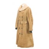 WWI US ARMY AEF PRIVATE PURCHASE FUR TRENCH COAT