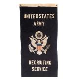 WWII UNITED STATES ARMY RECRUITING SERVICE BANNER