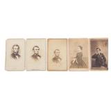 CIVIL WAR CDV LINCOLN & JOHN WILKES BOOTH PHOTOS