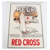 WWI 'HELP YOUR AMERICAN RED CROSS' POSTER
