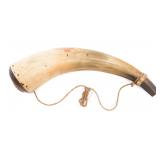 19th CENTURY US POWDER HORN