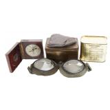 WWII - COLD WAR GERMAN GOGGLES, COMPASS & US MEAL