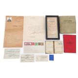 WWI US AEF PILOT TRAINING CERTIFICATES & MAIL