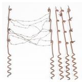 WWI BARBED WIRE SCREW POSTS & WIRE