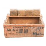WWI BRITISH BROOKE'S BRAND MONKEY SOAP WITH CRATE
